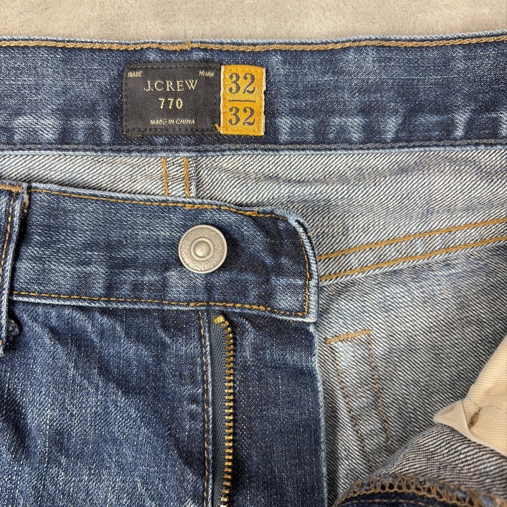 J.Crew 770 Jeans Mens 32x32 Blue Kaihara Japanese Denim Straight Fit - Picture 6 of 12
